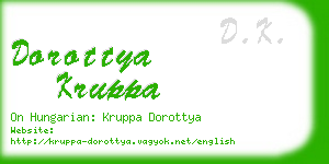 dorottya kruppa business card